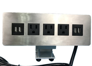 ποιότητας  Edge Mount Desktop Power Outlet With USB 4 Port ,3 Outlet Power / Data Distribution Unit εργοστάσιο